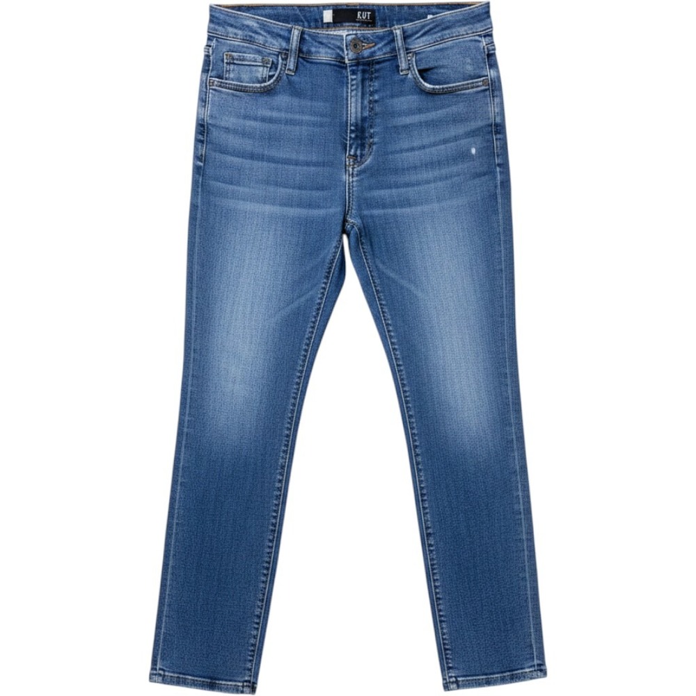 KUT‎ from the Kloth Naomi Fab Ab Crop Straight Leg Jeans Blue High Rise Size 2